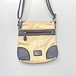 Stone & Co. Vegan Leather Blue and White Purse Crossbody